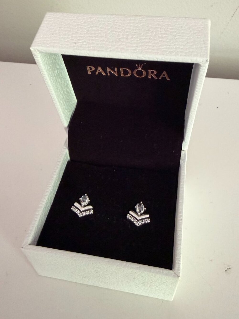 Pandora Classic Wishes CZ Stud Earrings 297787CZ Sterling Silver